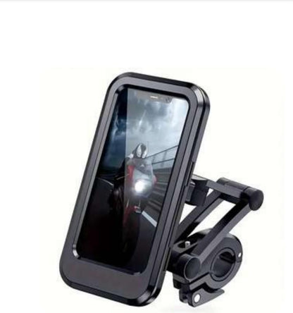 360° Adjustable Waterproof Motorcycle & Bicycle Phone Holder Case – Shockproof Handlebar Mount for Navigation & Riding