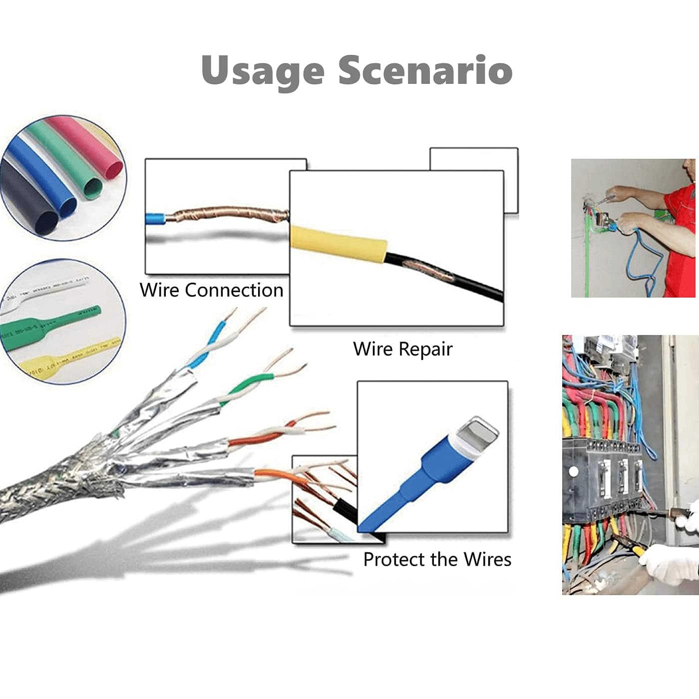 Heat Shrink Tubing Kit – 560 PCS Assorted Wire Insulation Sleeves (2:1 Shrink Ratio)