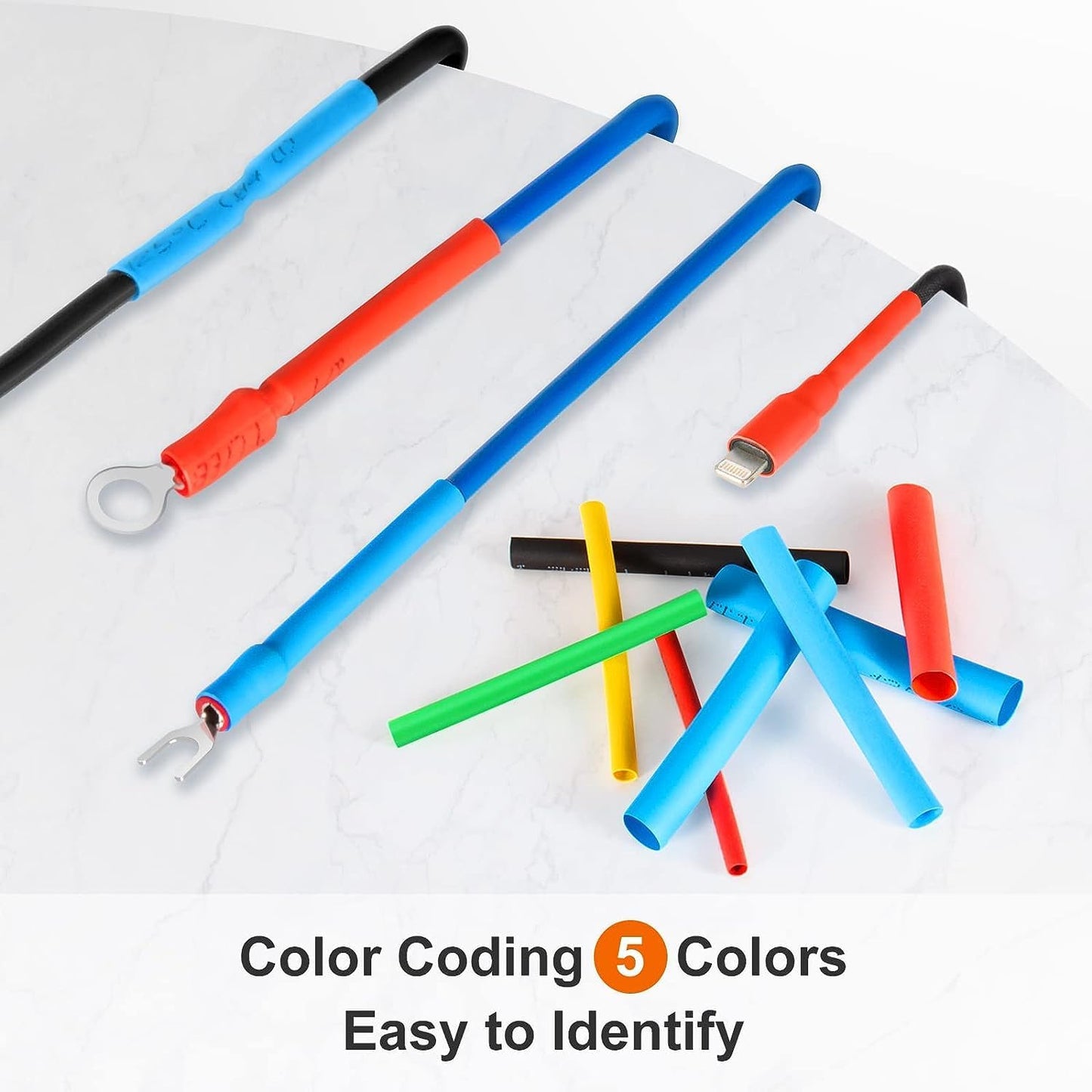 Heat Shrink Tubing Kit – 560 PCS Assorted Wire Insulation Sleeves (2:1 Shrink Ratio)