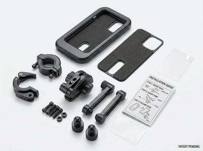 360° Adjustable Waterproof Motorcycle & Bicycle Phone Holder Case – Shockproof Handlebar Mount for Navigation & Riding