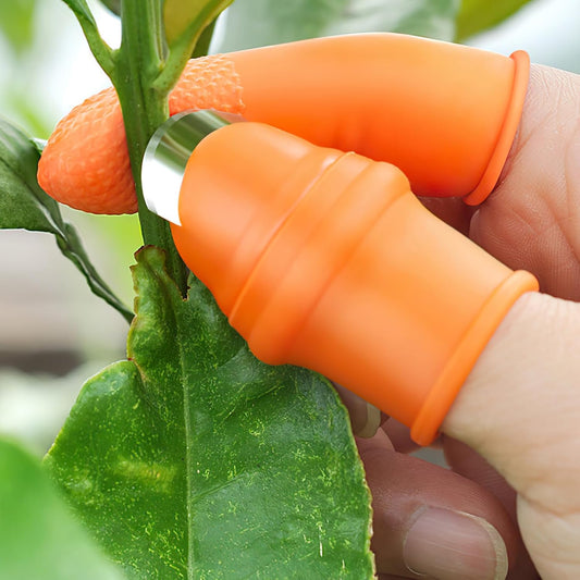 3 Pcs Finger Protector for Cutting Vegetables, Multi Gardening Mini Branch Thumb Cutter with 15 Pcs Silicone Fingers Protectors for Harvesting, Plants Picking, Trimming