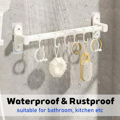 20PCS Heavy Duty Transparent Self-Adhesive Wall Hooks | Waterproof & Rustproof | No Drill Wall Mount Hooks for Bathroom, Kitchen & Home Organization