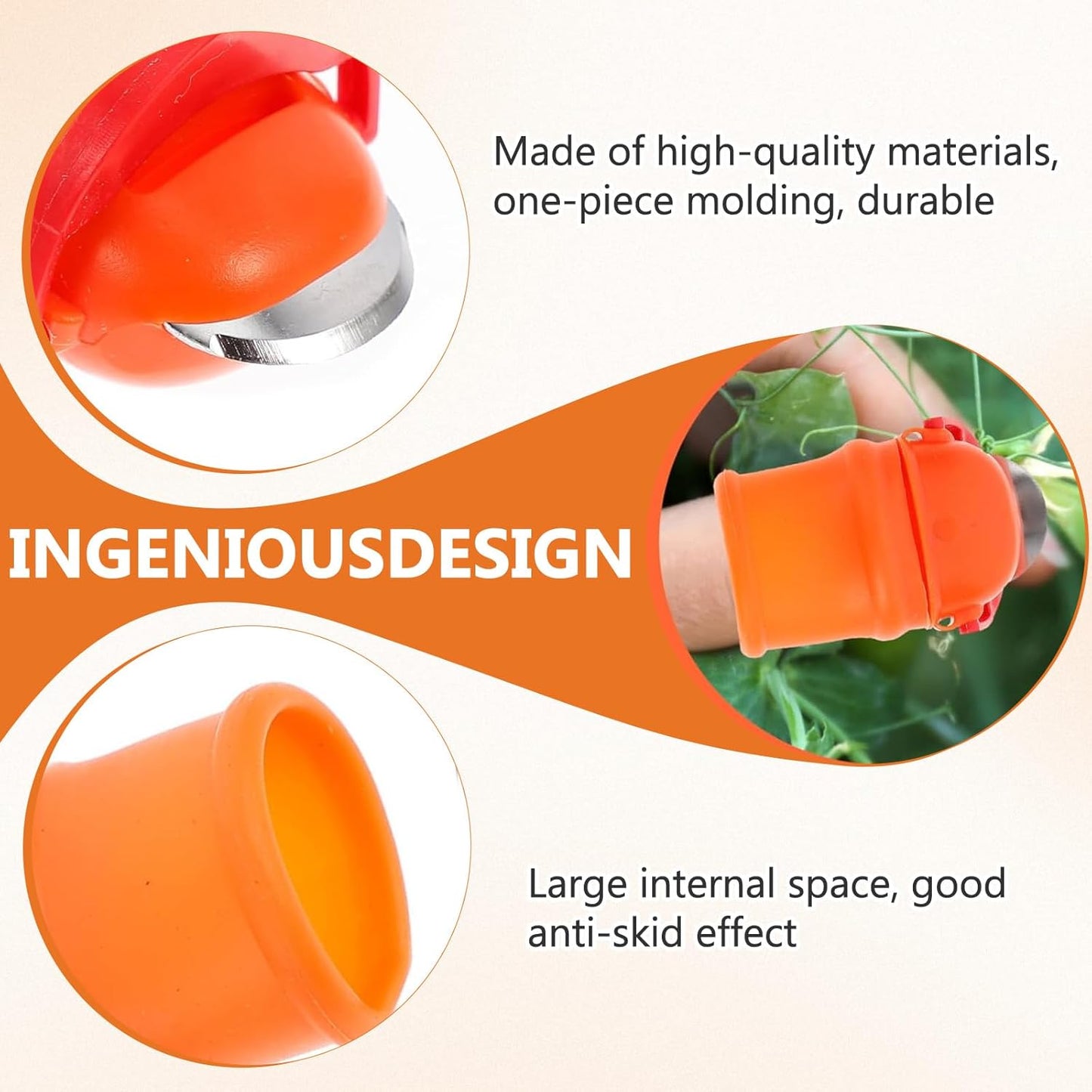 3 Pcs Finger Protector for Cutting Vegetables, Multi Gardening Mini Branch Thumb Cutter with 15 Pcs Silicone Fingers Protectors for Harvesting, Plants Picking, Trimming