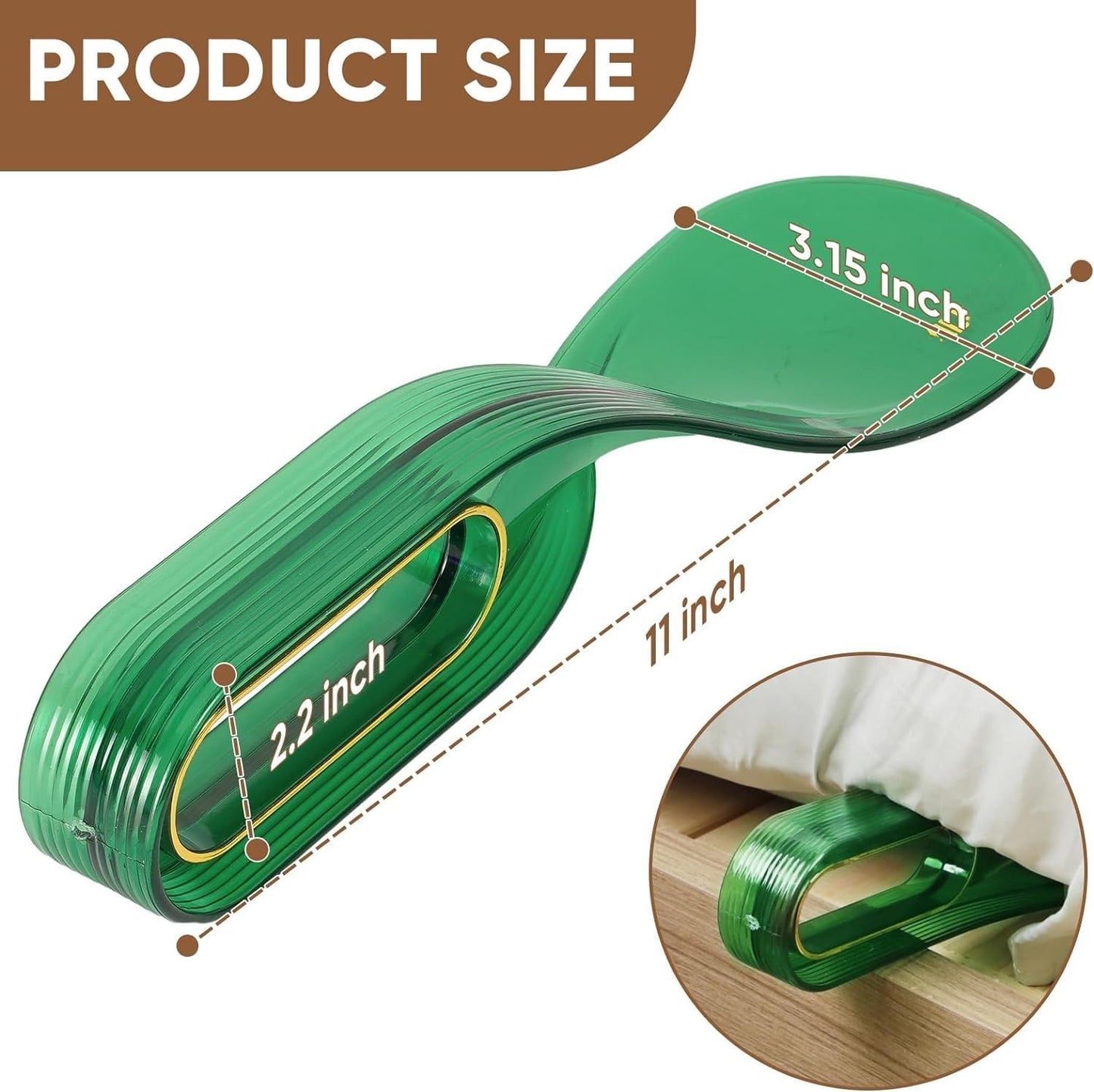 Premium 11 inch 2 Pack Bedsheet Tucker Tool for Bed Making | Double Bed Mattress Lifter and Bed Sheet Tucking Tool for Elderly, Pregnant Women