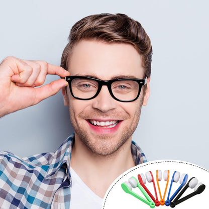 Lens Cleaner Brush Clip Specs Cleaning Tool With Key Hole Microfiber Cloth Handle Reading Glasses with Keyring pack of 4