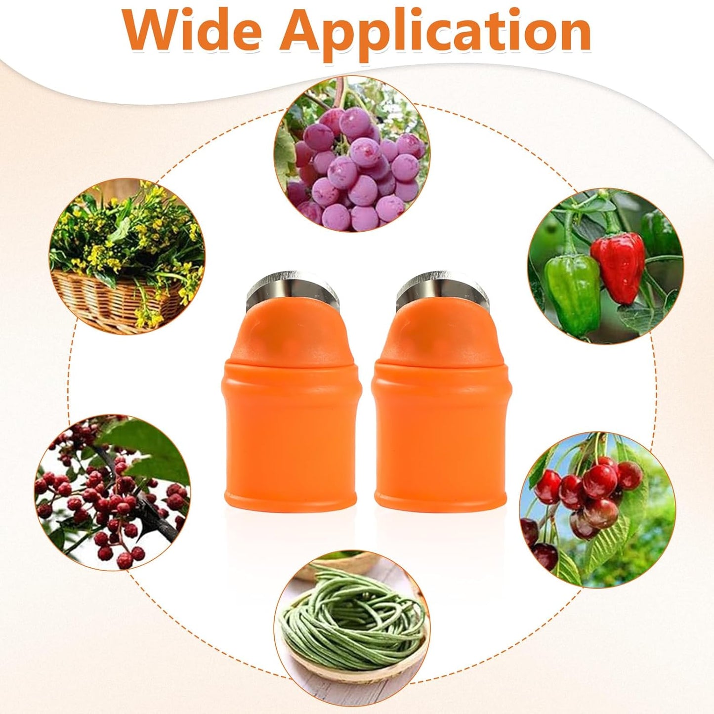 3 Pcs Finger Protector for Cutting Vegetables, Multi Gardening Mini Branch Thumb Cutter with 15 Pcs Silicone Fingers Protectors for Harvesting, Plants Picking, Trimming