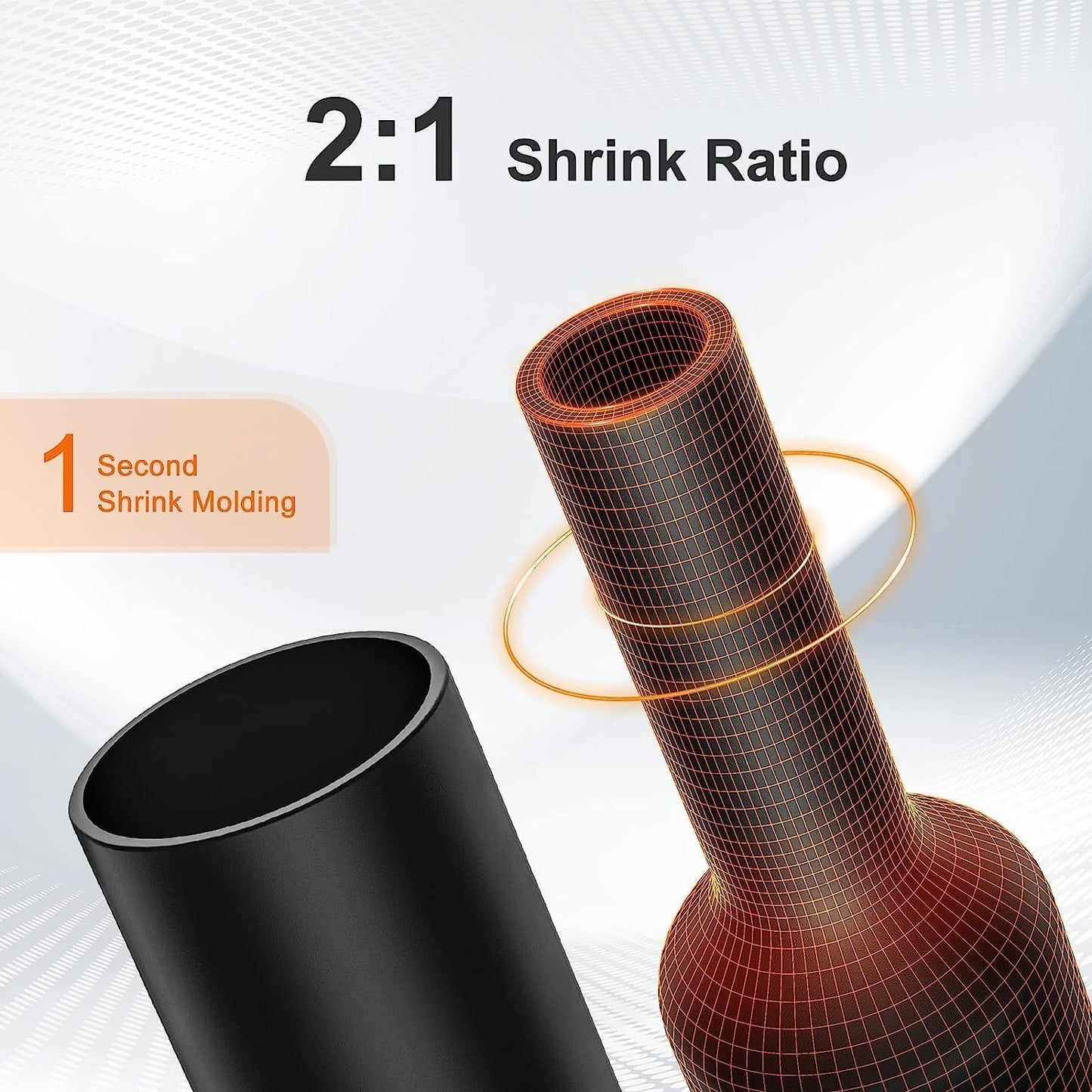 Heat Shrink Tubing Kit – 560 PCS Assorted Wire Insulation Sleeves (2:1 Shrink Ratio)