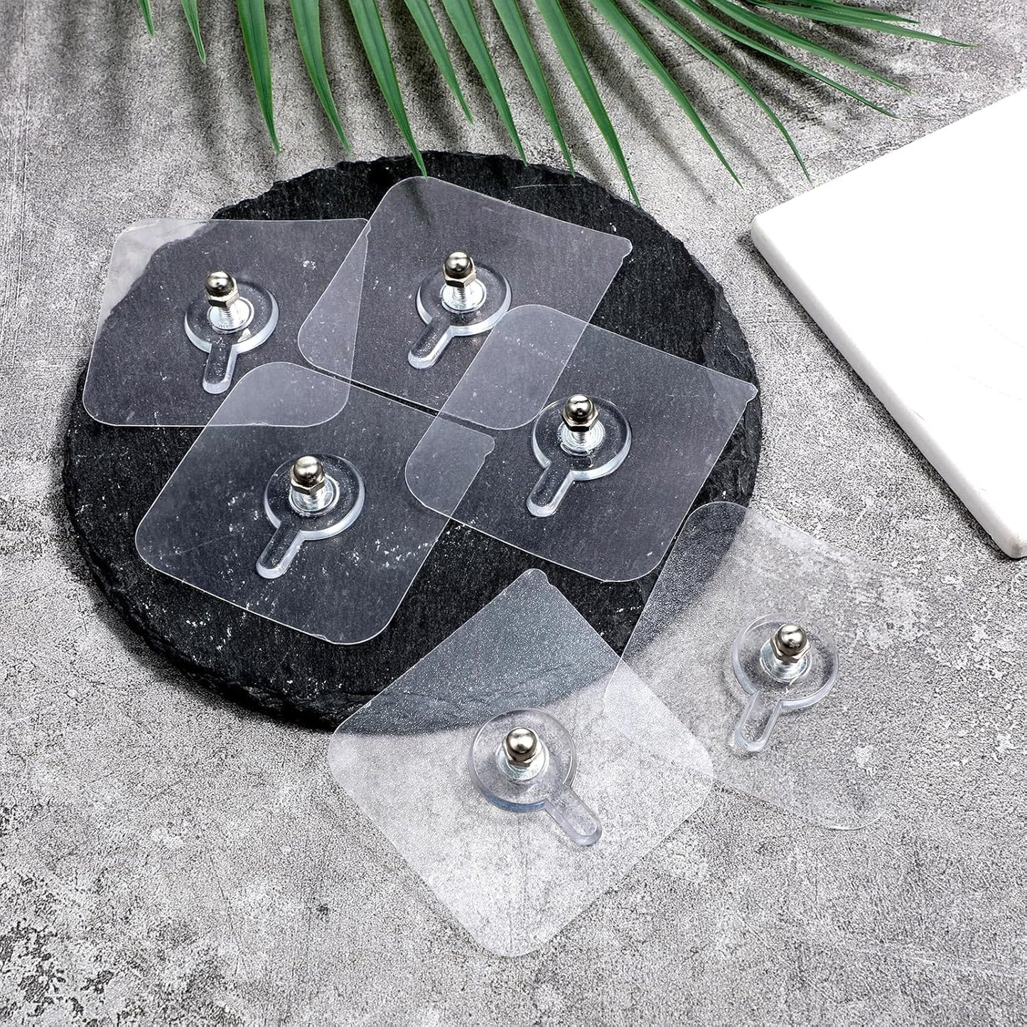 20PCS Heavy Duty Transparent Self-Adhesive Wall Hooks | Waterproof & Rustproof | No Drill Wall Mount Hooks for Bathroom, Kitchen & Home Organization