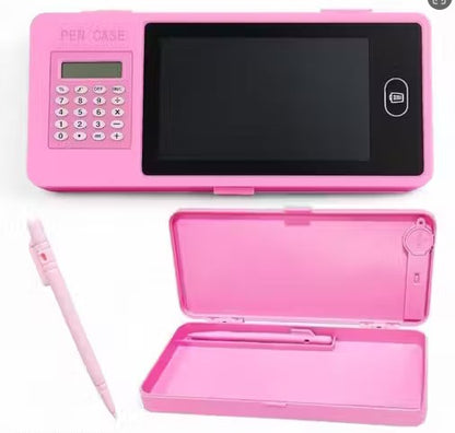 LCD Writing Tablet Pencil Case With Calculator 1 Pc