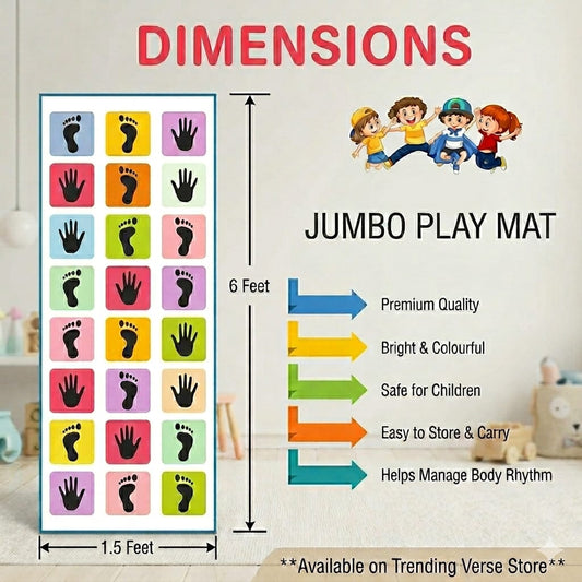 Kids Jumbo Play Mat, Game for Kids, Adults, Indoor-Outdoor Game Mat