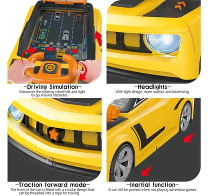 Turbo-Dash Steering Wheel Arcade – Portable Mechanical Racing Adventure