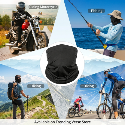 Universal Multi-Use Neck Gaiter & Face Mask | 12+ Ways to Wear Breathable Bandana for Riding, Cycling & Hiking