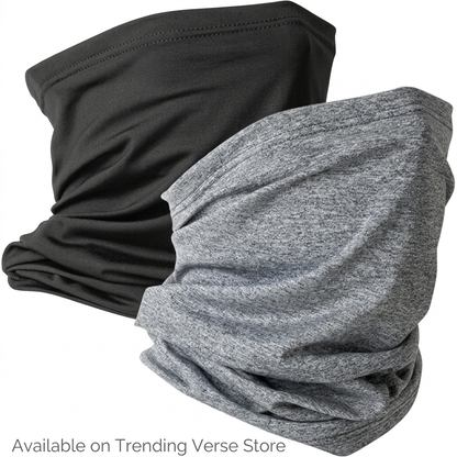 Universal Multi-Use Neck Gaiter & Face Mask | 12+ Ways to Wear Breathable Bandana for Riding, Cycling & Hiking